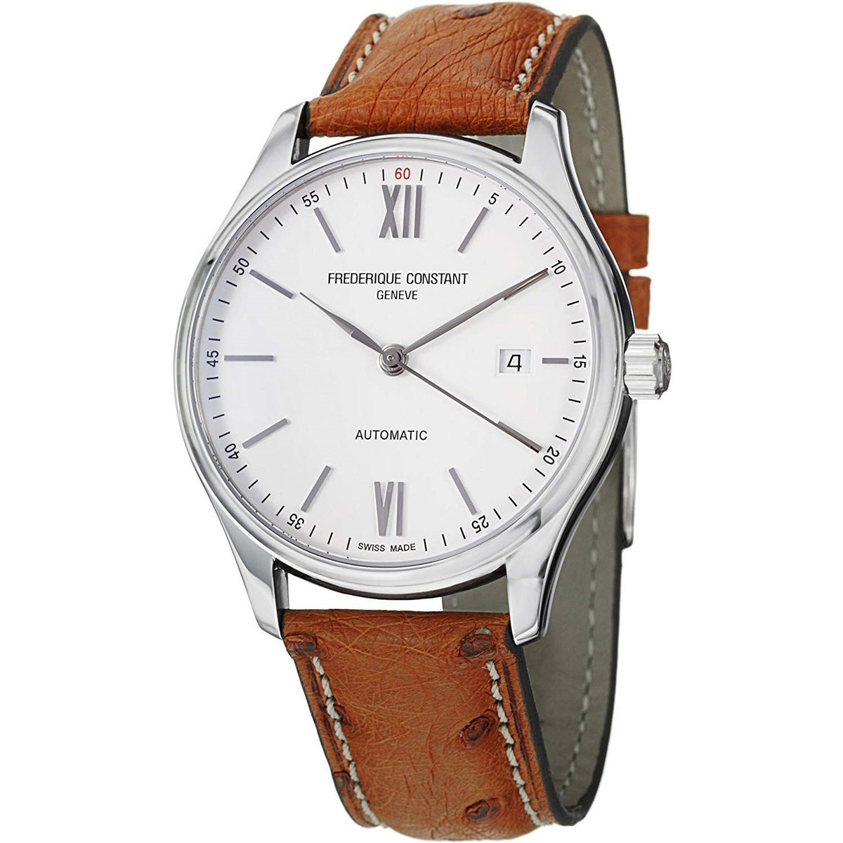 Frederique Constant Men's FC-303WN5B6OS Classics Brown Leather Watch