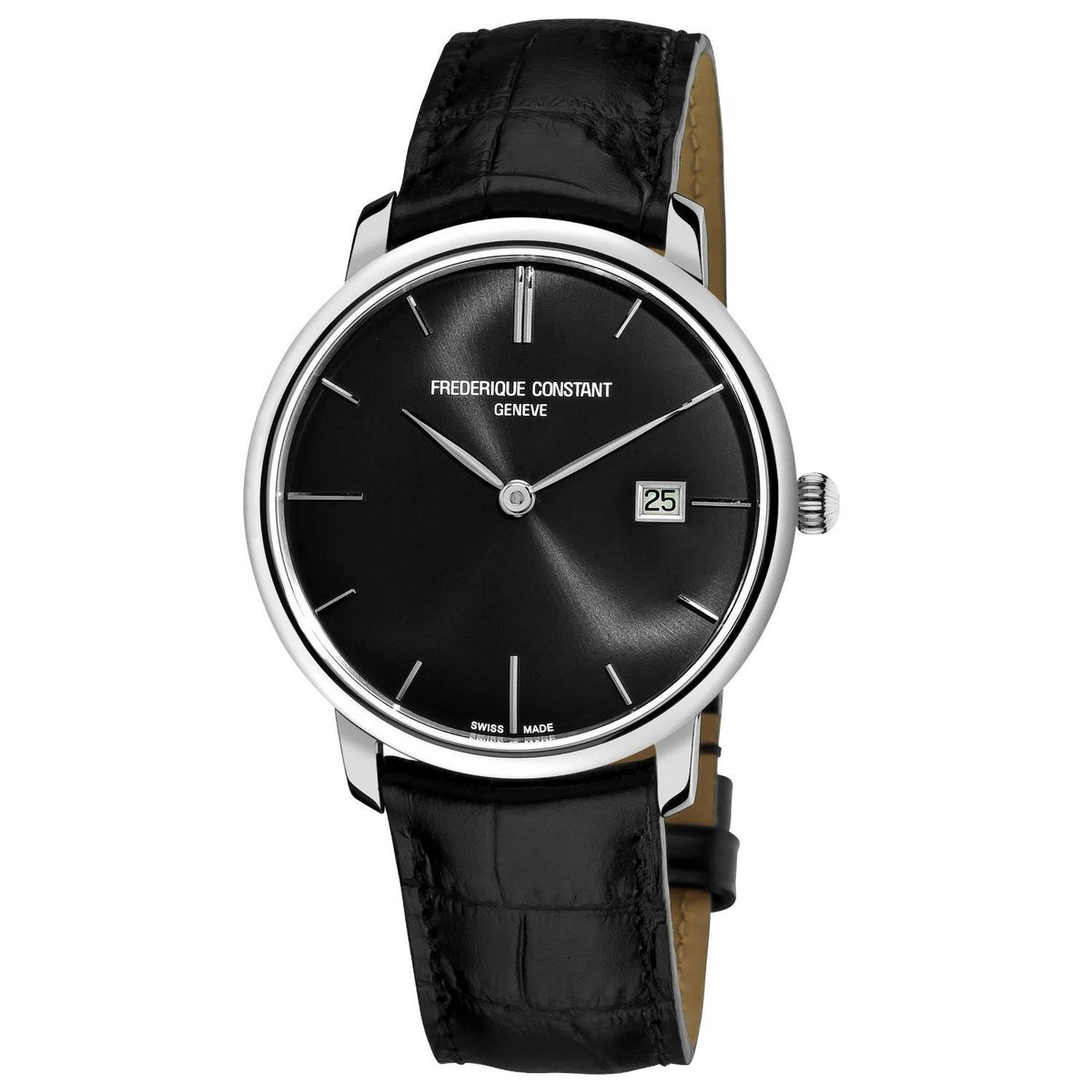 Frederique Constant Men's FC-306G4S6 Slimline Black Leather Watch