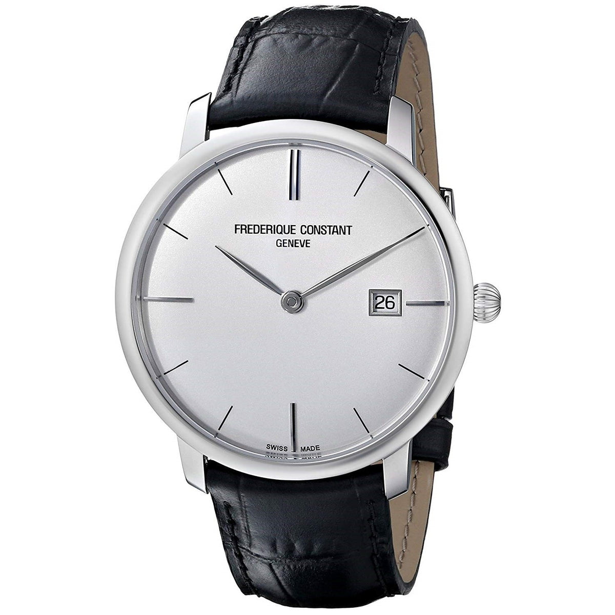 Frederique Constant Men's FC-306S4S6 Slimline Black Leather Watch