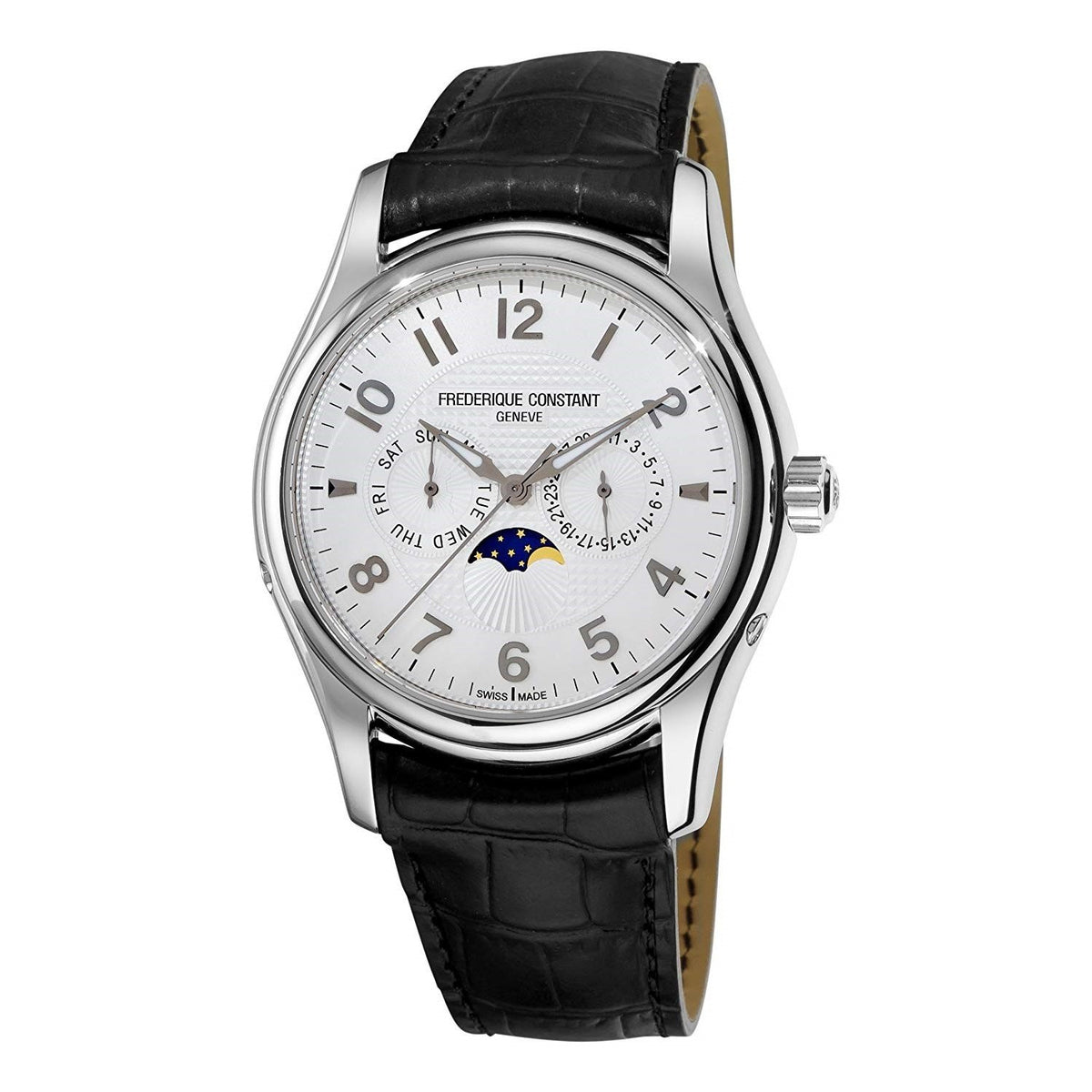 Frederique Constant Men's FC-360RM6B6 Runabout Chronograph Black Leather Watch