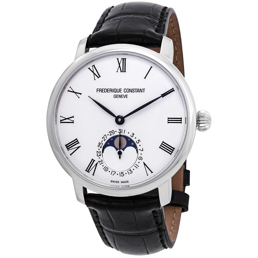 Frederique Constant Men&#39;s FC-705WR4S6 Slimline Black Leather Watch