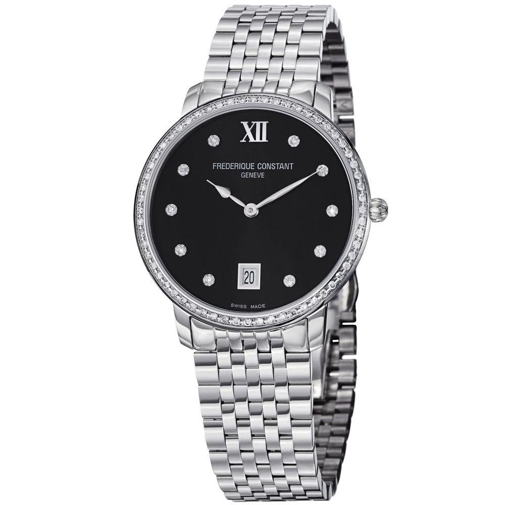 Frederique Constant Women's FC220B4SD36B Slimline Diamond Stainless Steel Watch