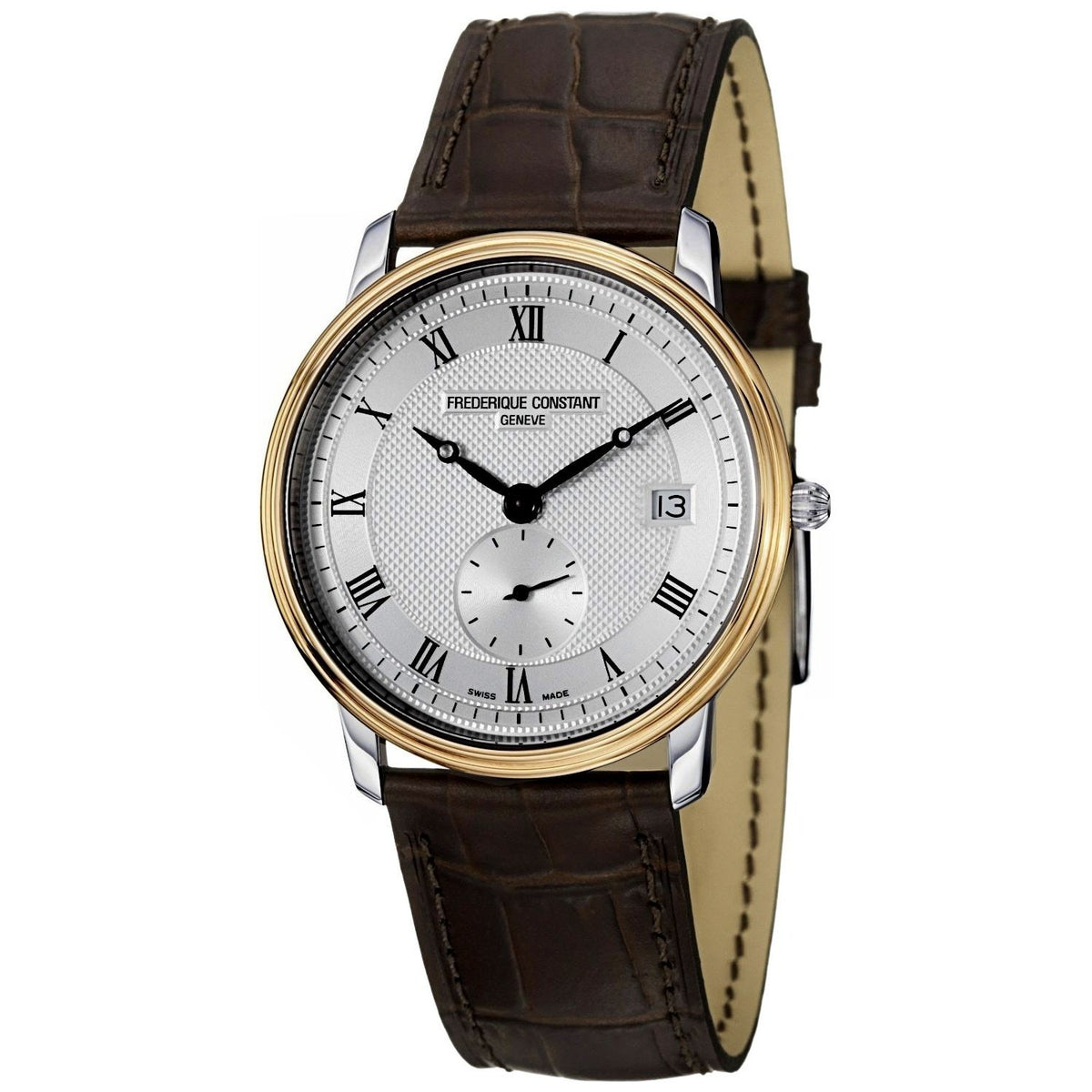 Frederique Constant Men's FC245M4SZ7 Slimline Brown Leather Watch