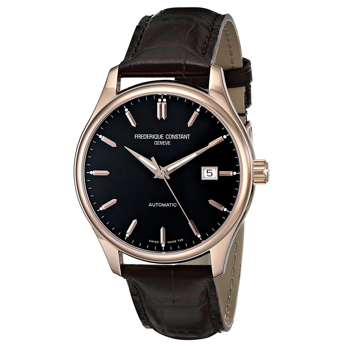 Frederique Constant Men's FC303C5B4 Clear Vision Brown Leather Watch