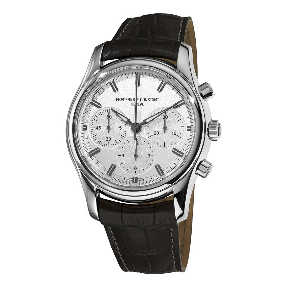 Frederique Constant Men's FC396S6B6 Vintage Rally Chronograph Black Leather Watch