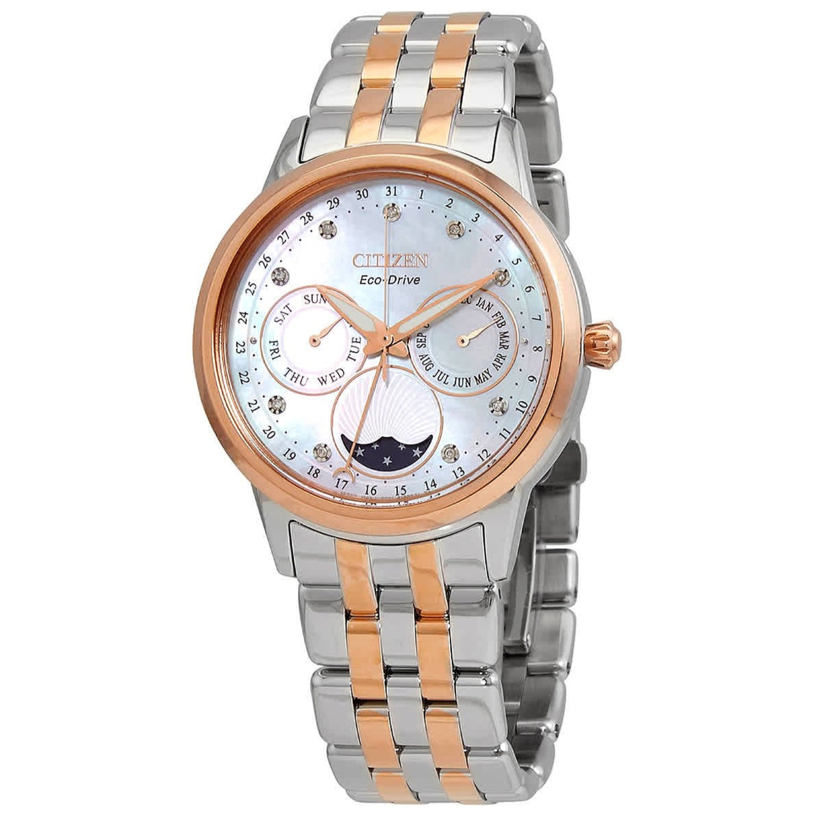 Citizen Women&#39;s FD0006-56D Calendrier Two-Tone Stainless Steel Watch