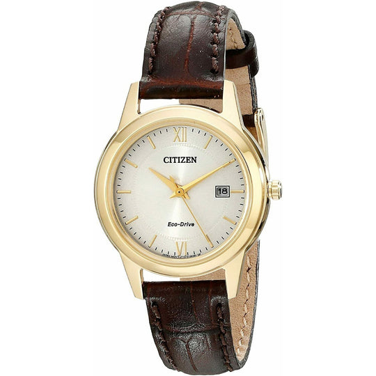 Citizen Women's FE1082-05A Corso Brown Leather Watch