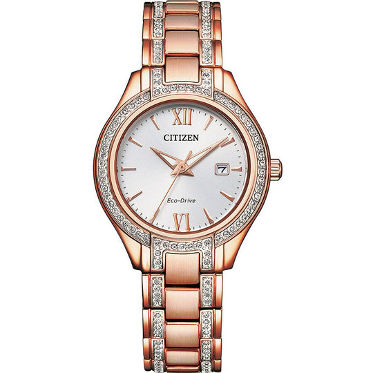 Citizen Women's FE1233-52A Silhouette Crystal Rose-Tone Stainless Steel Watch