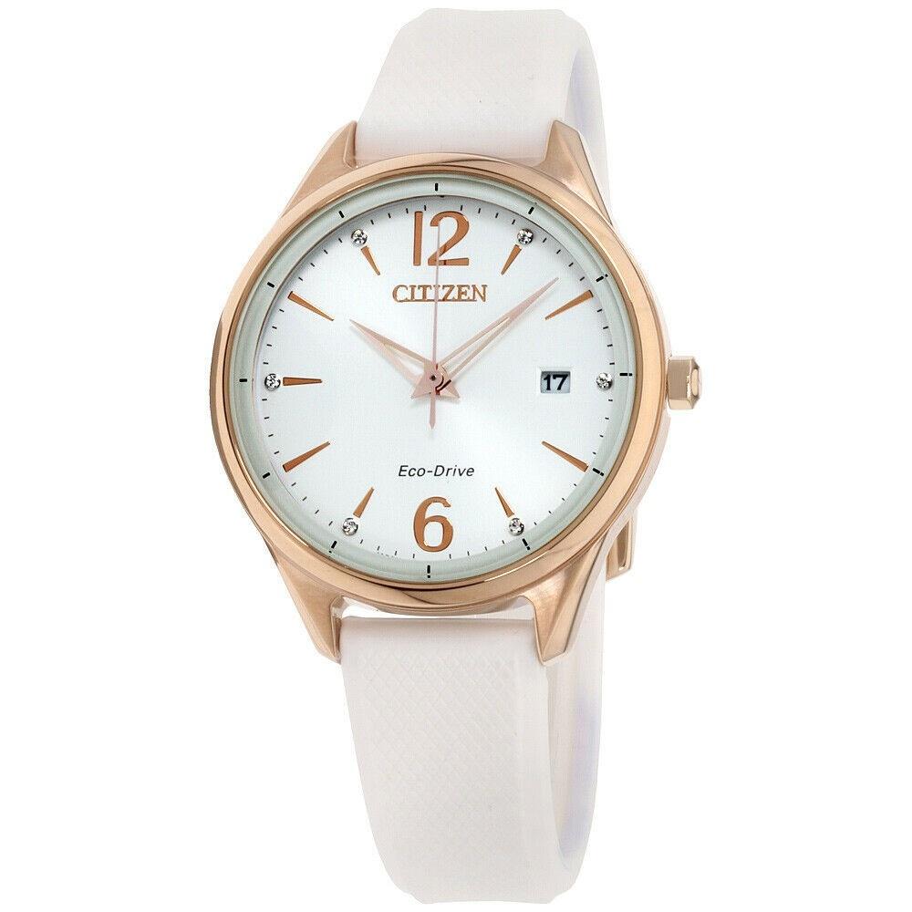 Citizen Women&#39;s FE6103-00A Chandler White Silicone Watch