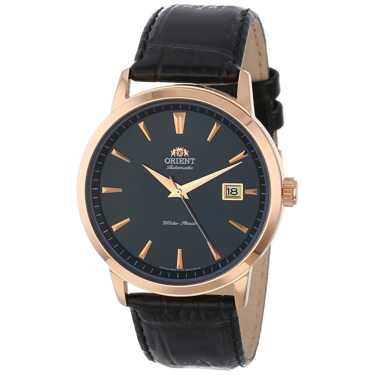 Orient Men&#39;s FER27002B0 Symphony Automatic Black Leather Watch