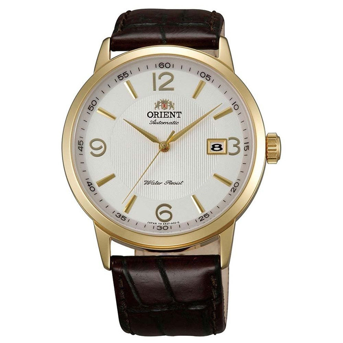 Orient Men&#39;s FER27004W0 Symphony Automatic Brown Leather Watch