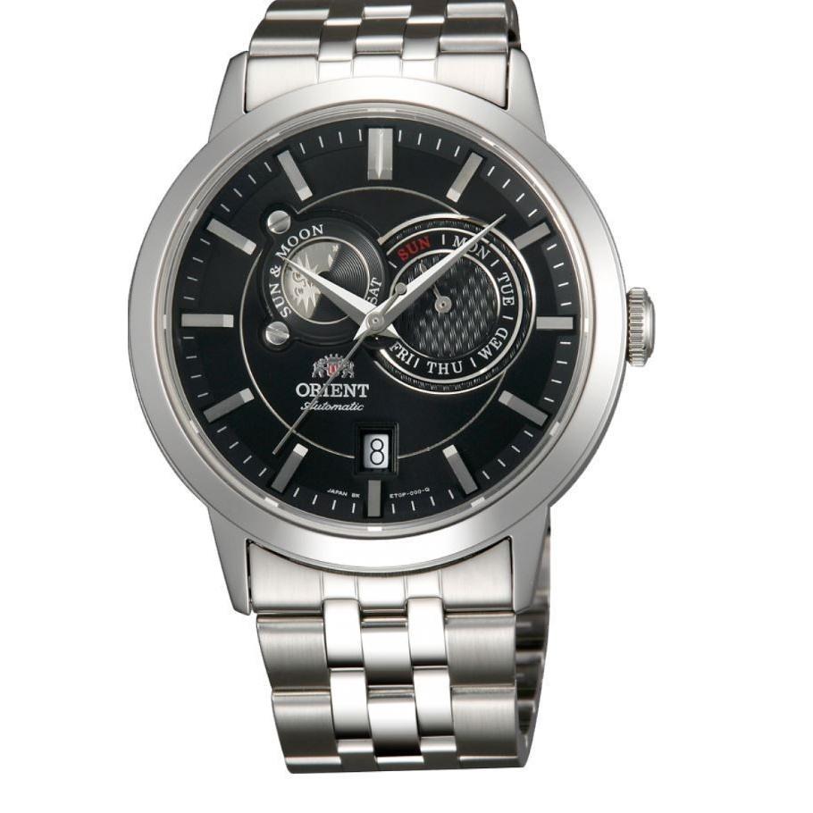 Orient Men&#39;s FET0P002B0 Sun and Moon Moonphase Automatic Stainless Steel Watch