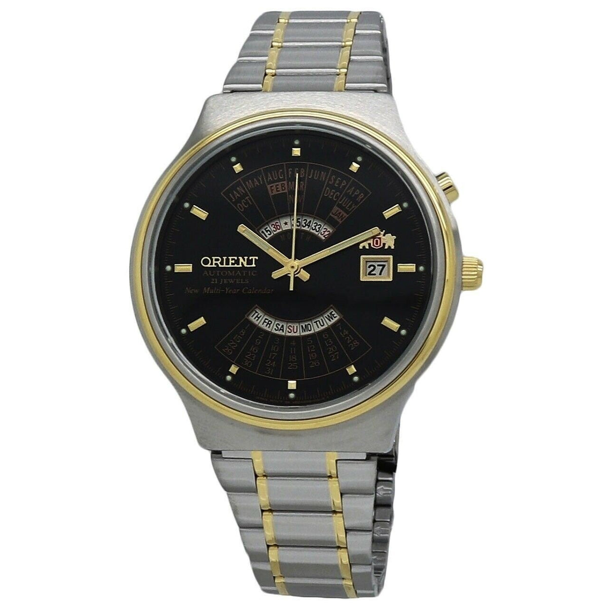Orient Men's FEU00000BW Multi Year Calendar Two-Tone Stainless Steel Watch
