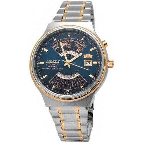Orient Men&#39;s FEU00000DW Perpetual Calendar Two-Tone Stainless Steel Watch