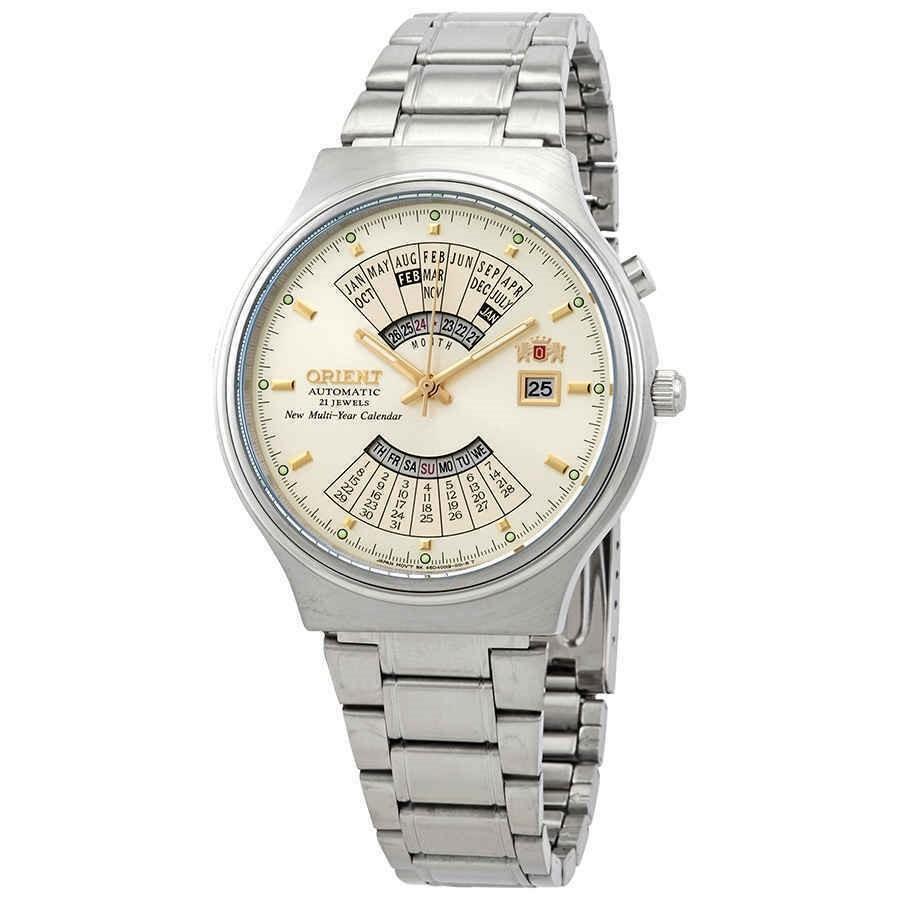 Orient Men&#39;s FEU00002CW Multi Year Calendar Stainless Steel Watch