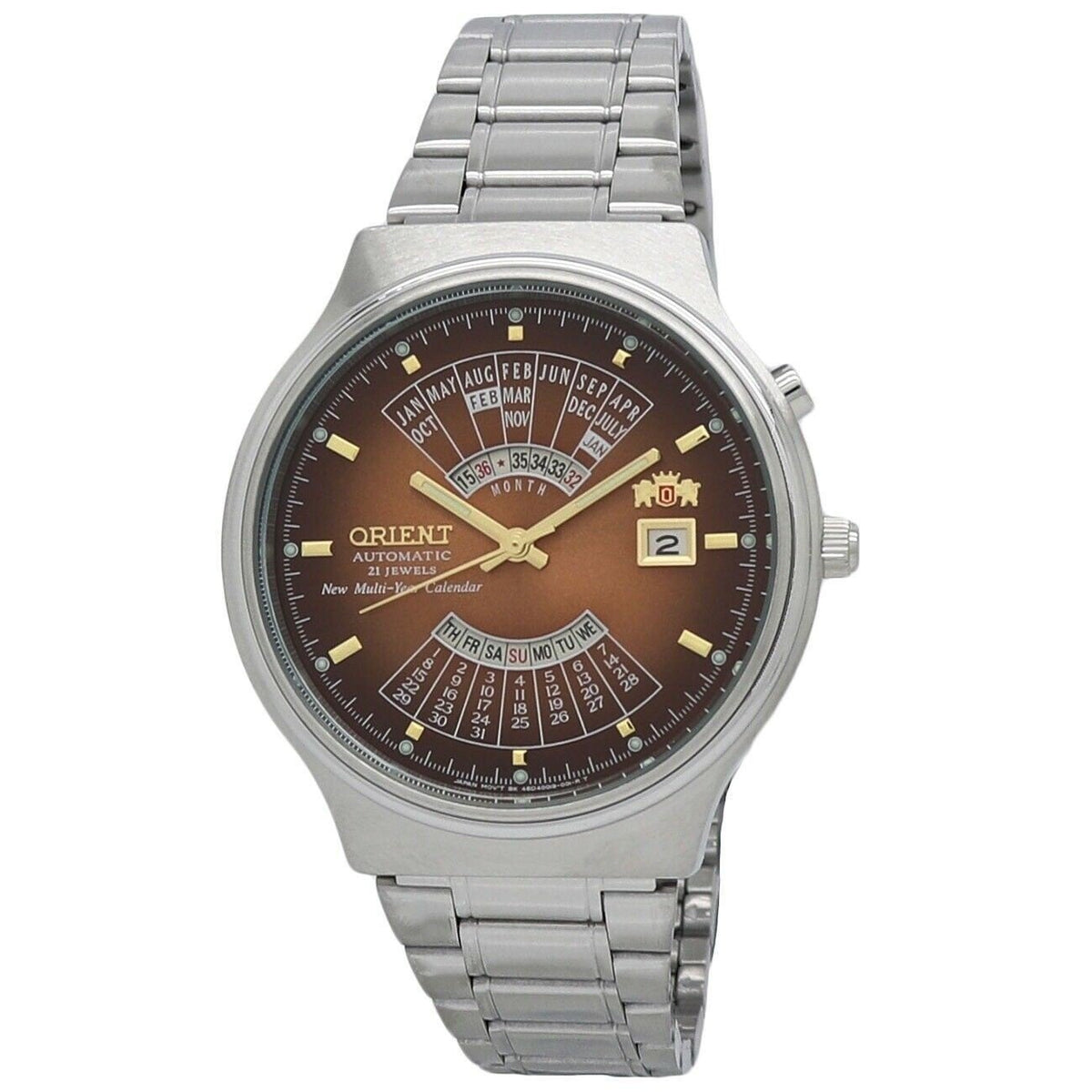 Orient Men's FEU00002PW Multi Year Calendar Stainless Steel Watch