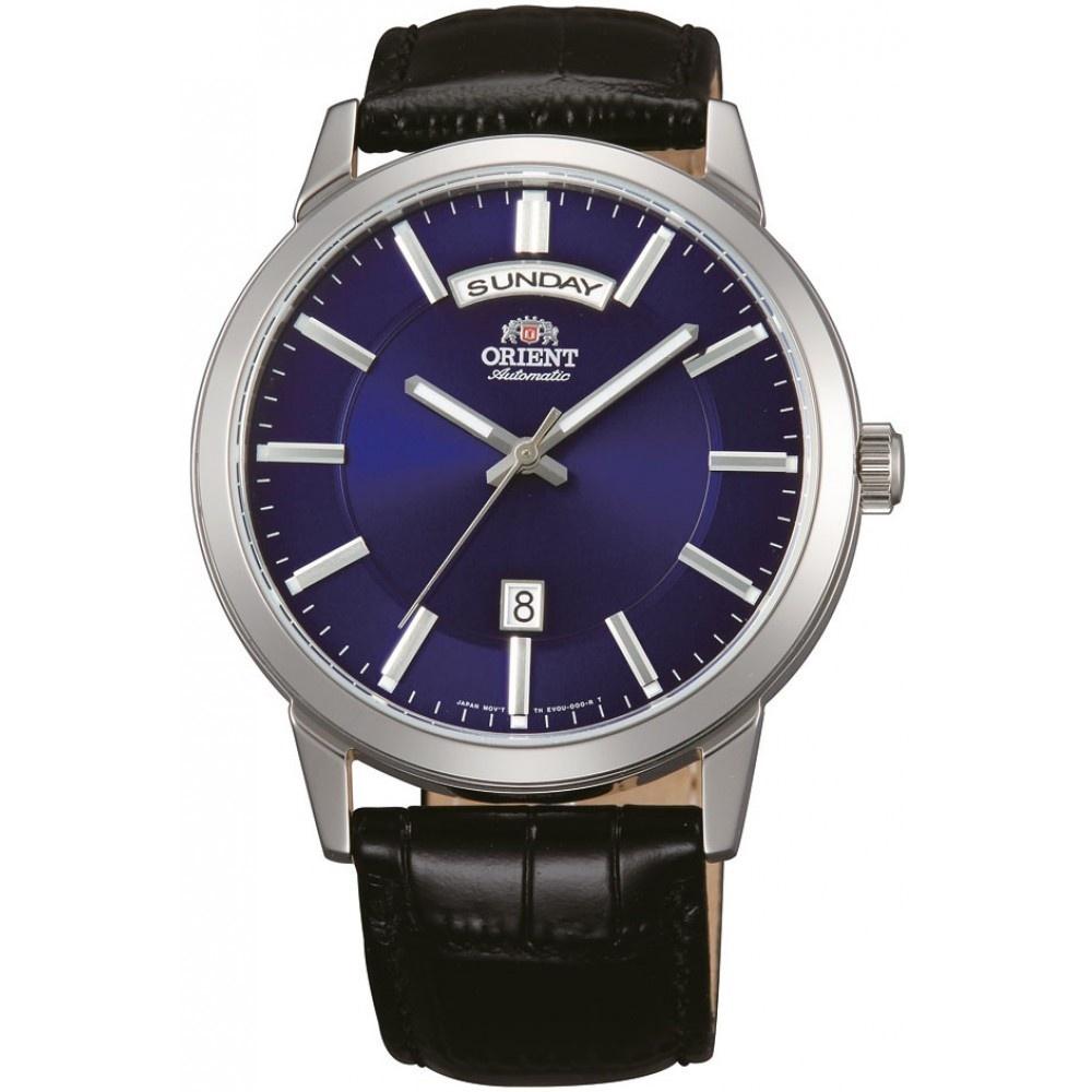 Orient Men&#39;s FEV0U003DH Contemporary Automatic Black Leather Watch