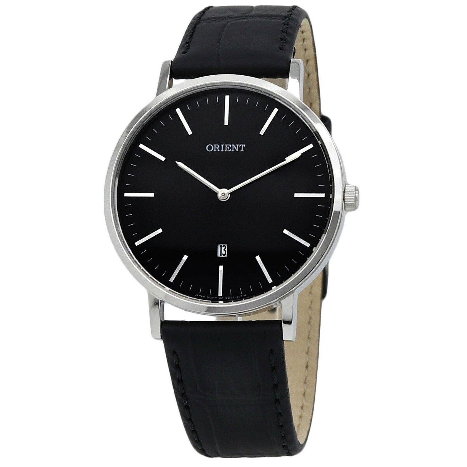 Orient Men's FGW05004B0 Classic Black Leather Watch Bezali