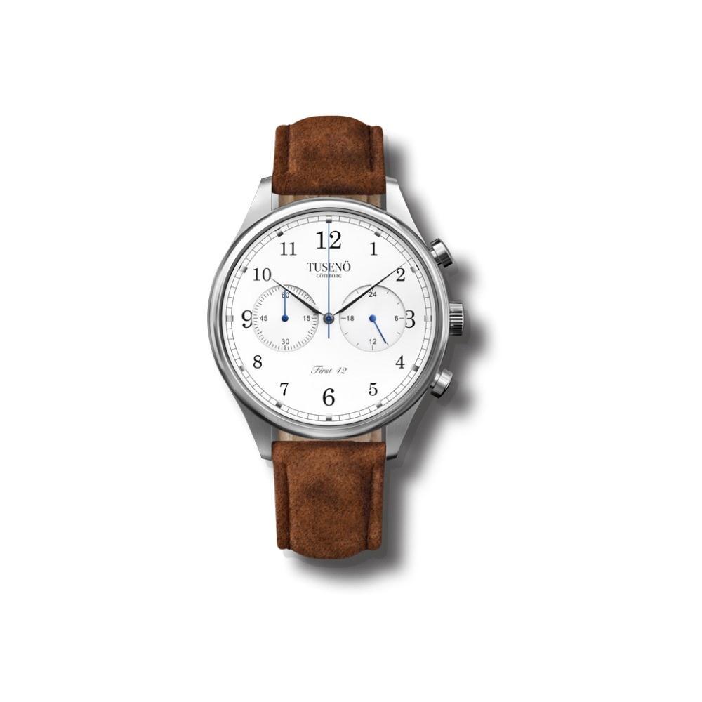 Tuseno Men's FS420103T First 42 Chronograph Brown Leather Watch