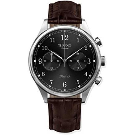 Tuseno Men's FS420202T First 42 Chronograph Brown Leather Watch