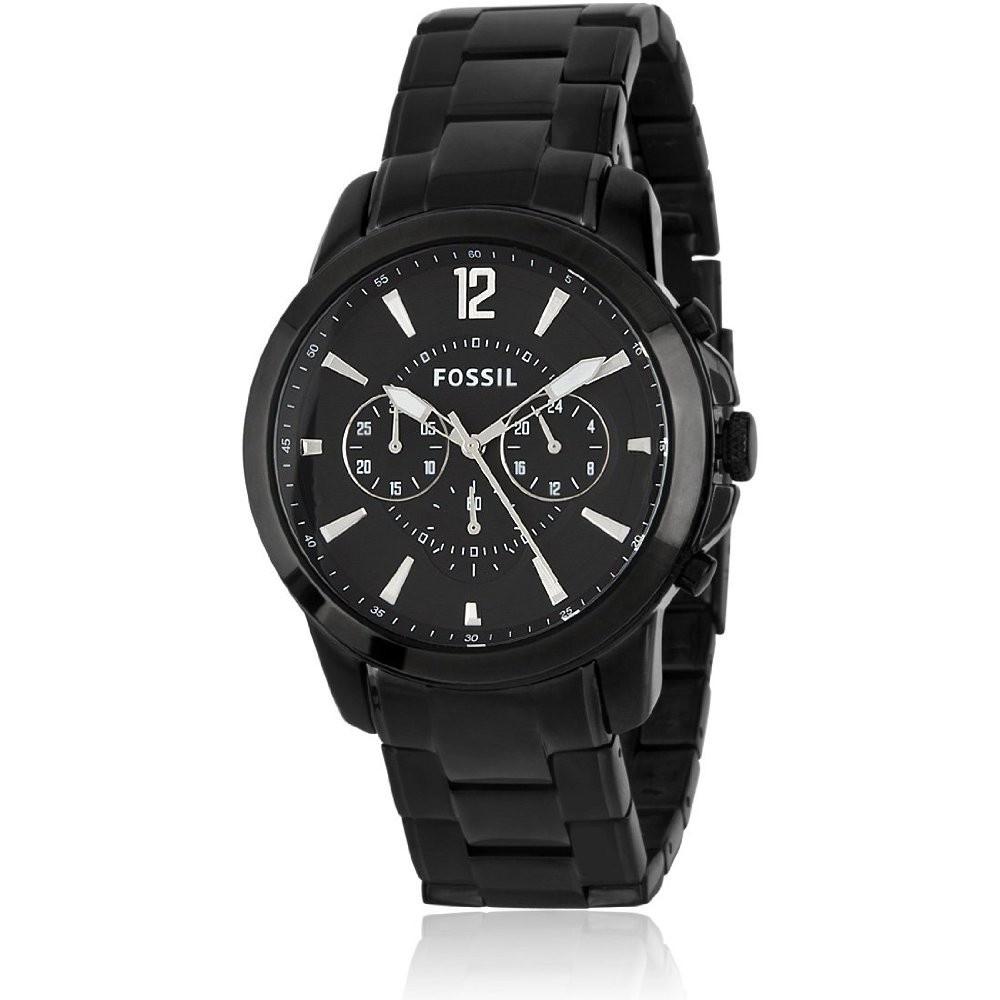 Fossil Men's FS4723 Grant Chronograph Black Stainless Steel Watch