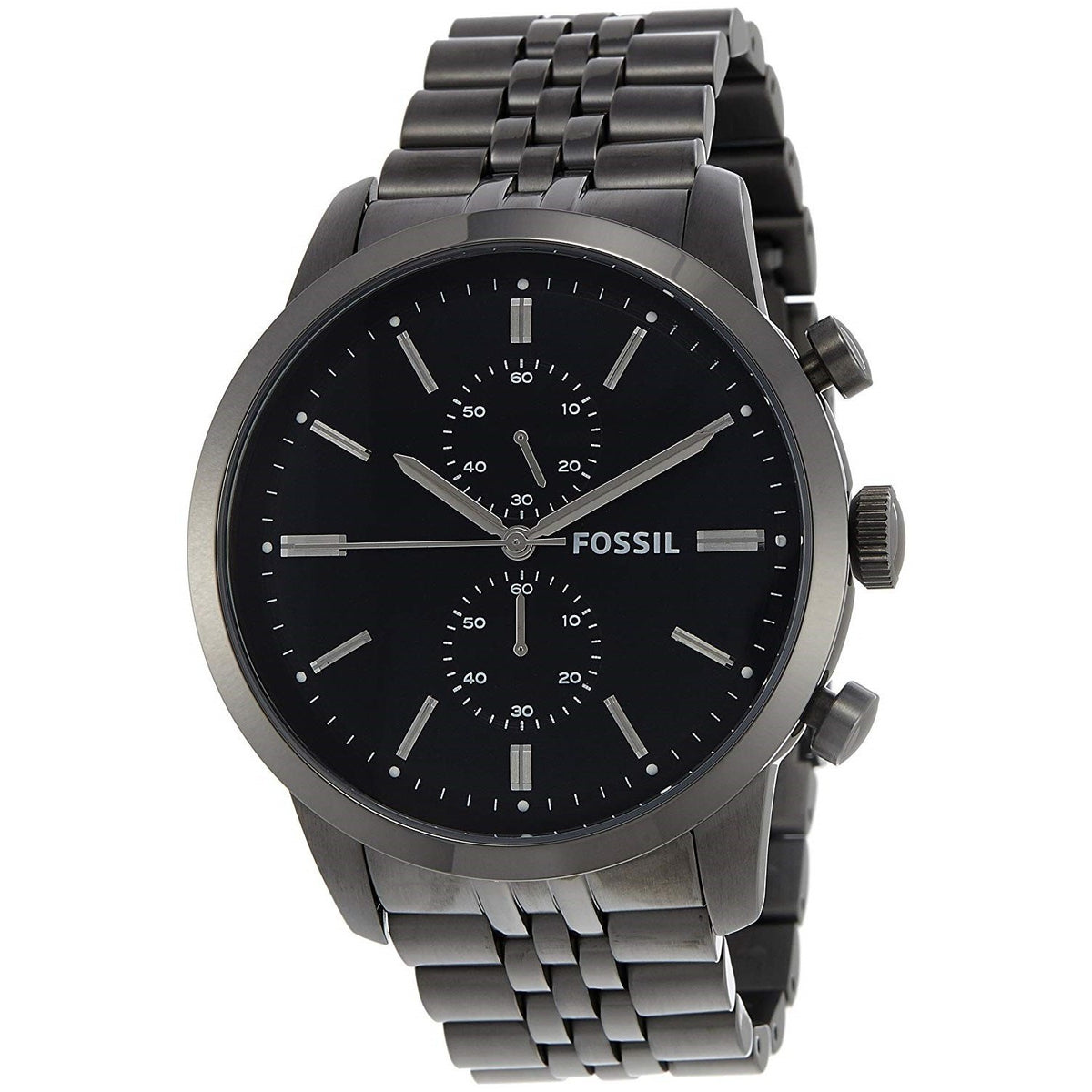 Fossil Men's FS4786 Townsman Chronograph Black Stainless Steel Watch