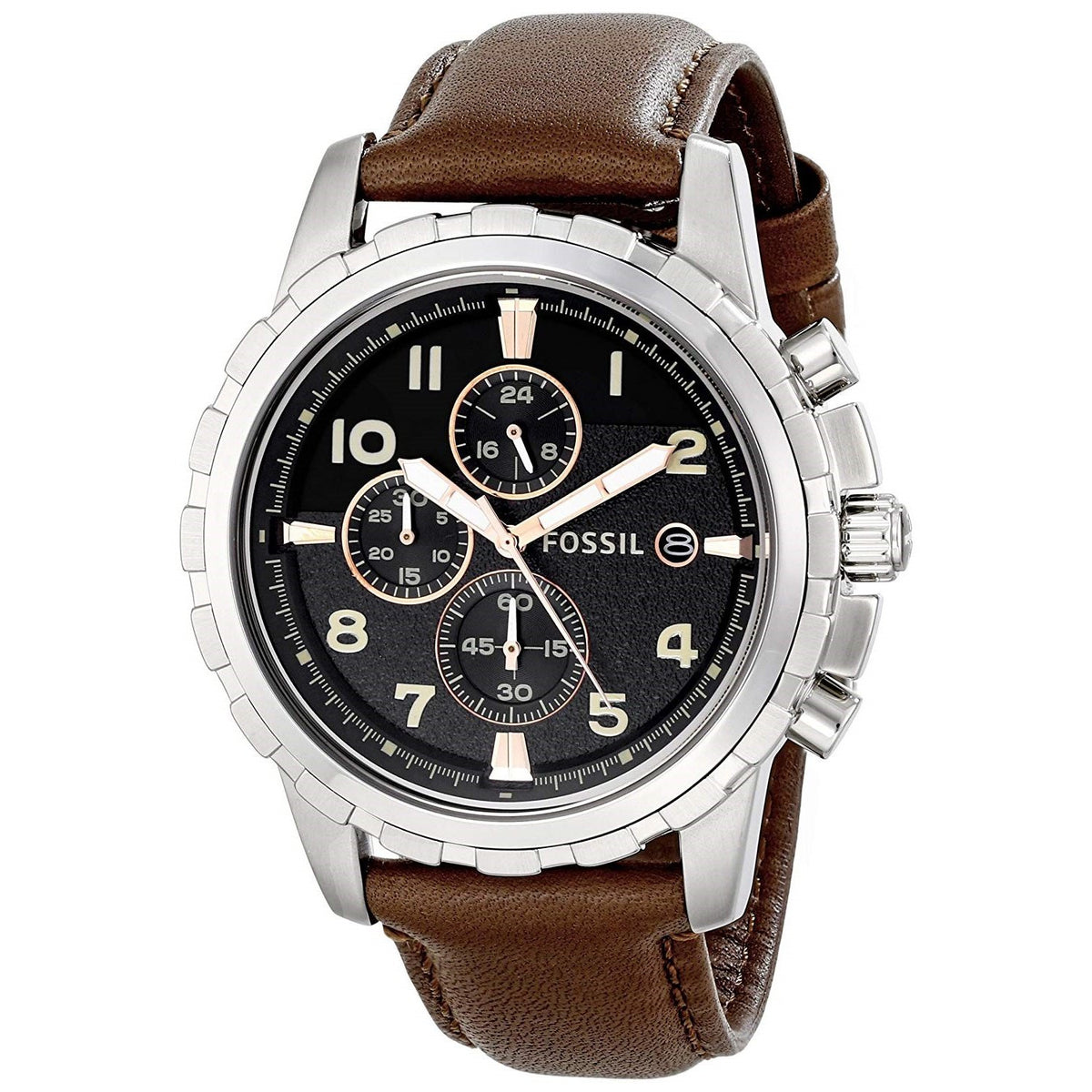 Fossil Men's FS4828 Dean Chronograph Brown Leather Watch