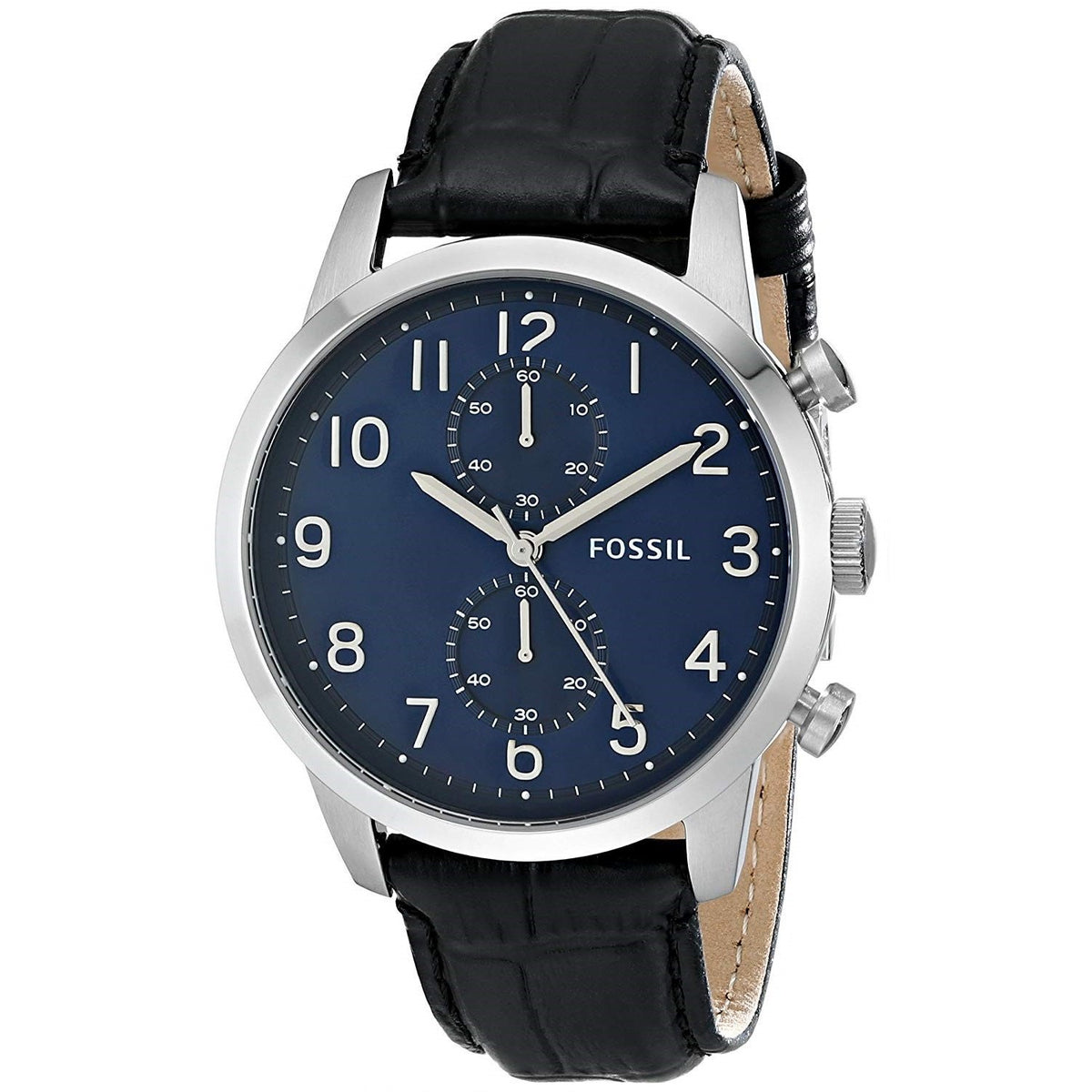 Fossil Men's FS5020 Townsman Chronograph Black Leather Watch