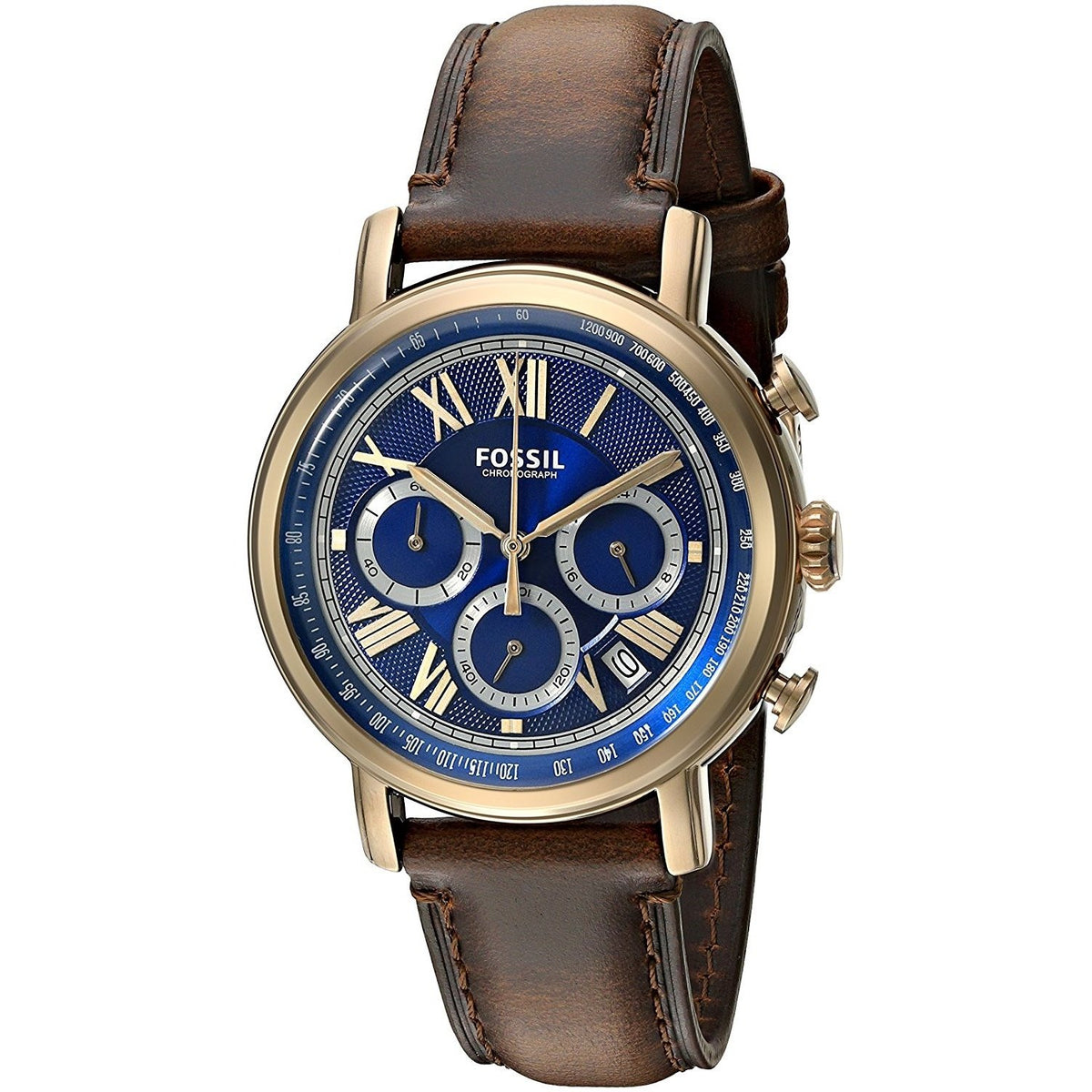 Fossil Men's FS5148 Buchanan Chronograph Brown Leather Watch