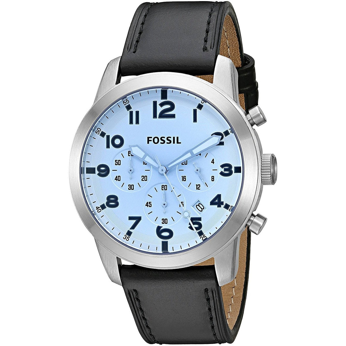 Fossil Men's FS5162 Pilot Chronograph Black Leather Watch