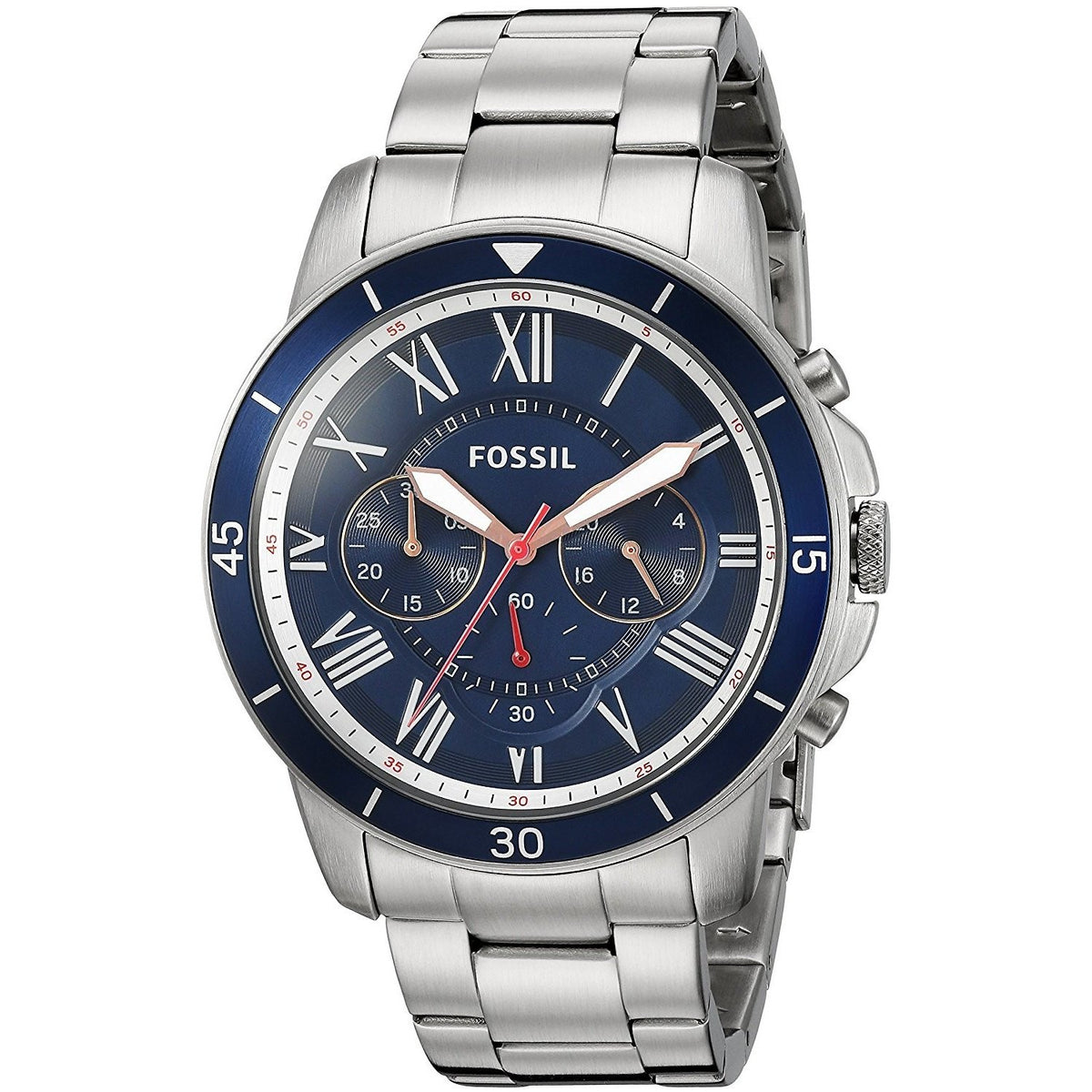 Fossil Men's FS5238 Grant Sport Chronograph Stainless Steel Watch