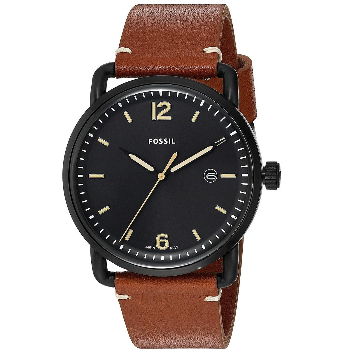 Fossil Men's FS5276 The Commuter Brown Leather Watch