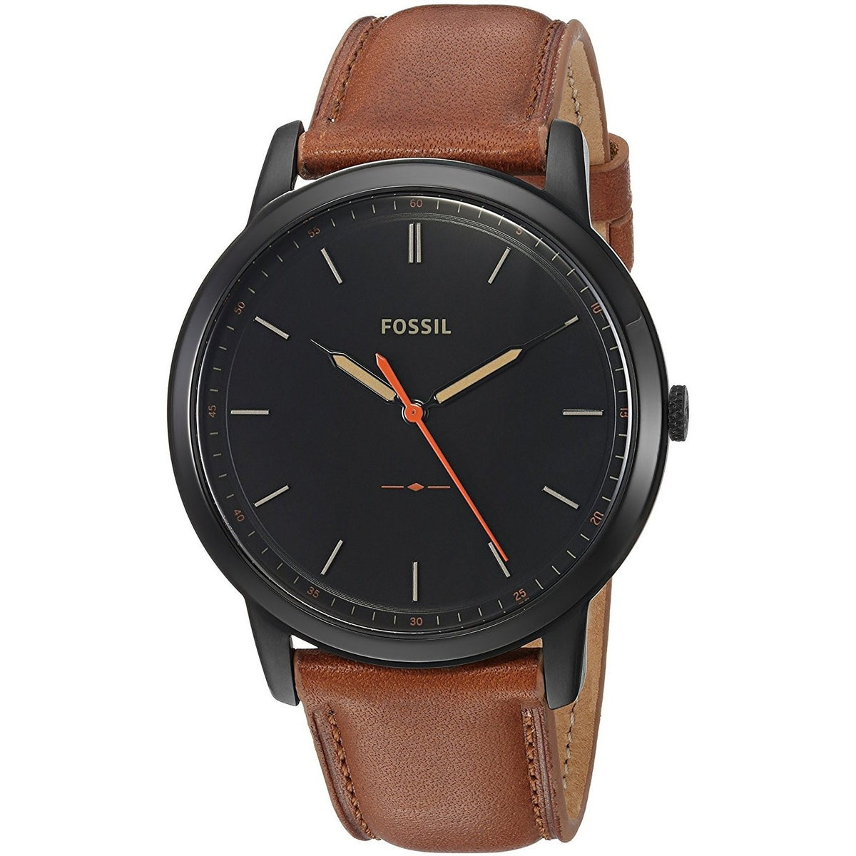 Fossil Men's FS5305 The Minimalist Brown Leather Watch