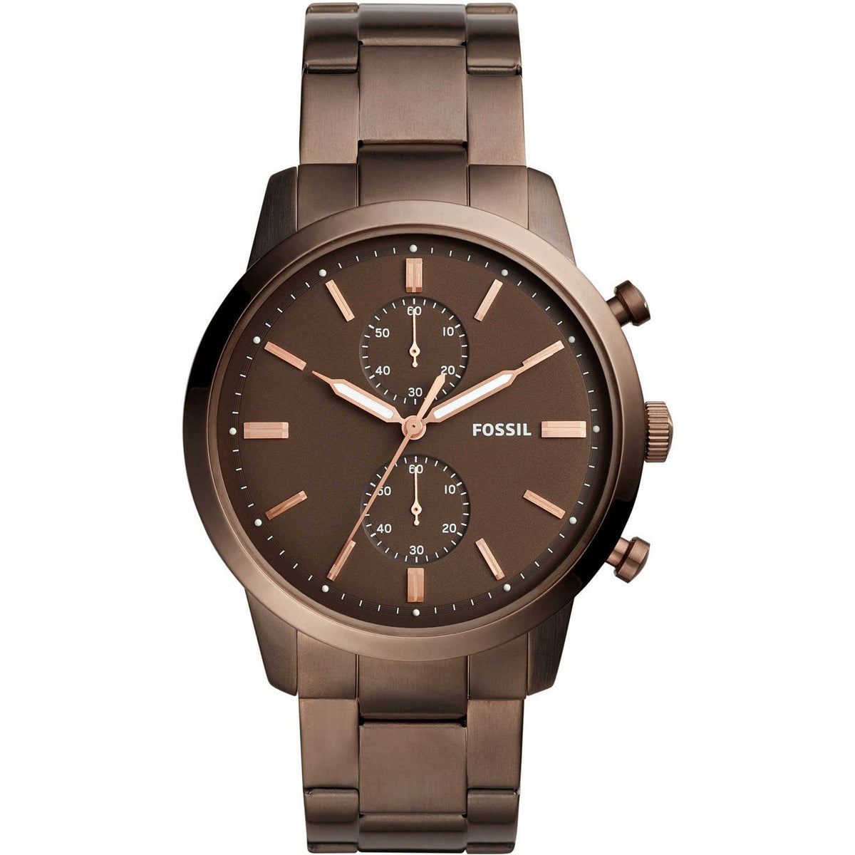 Fossil Men's FS5347 Townsman Chronograph Brown Stainless Steel Watch