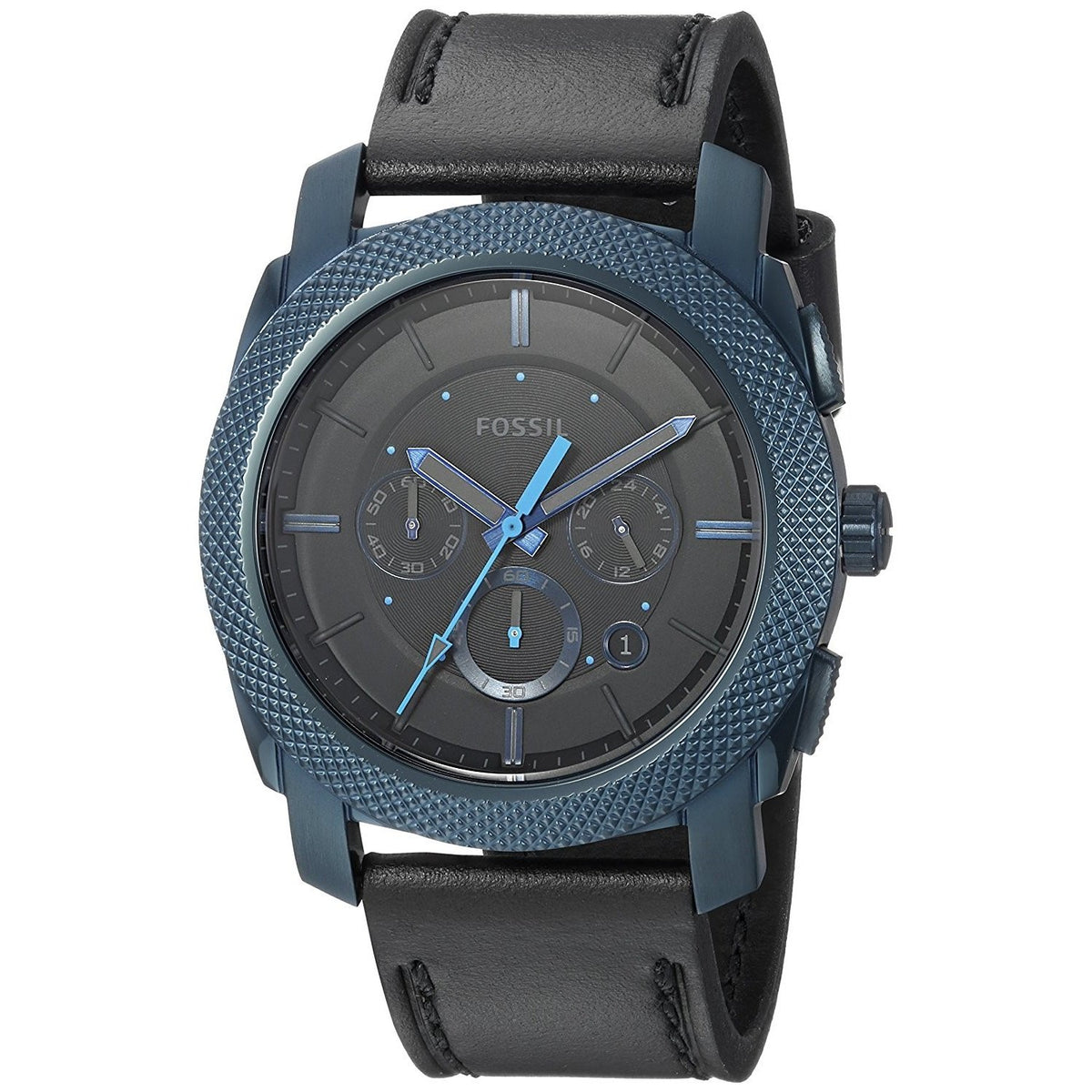 Fossil Men's FS5361 Machine Chronograph Black Leather Watch