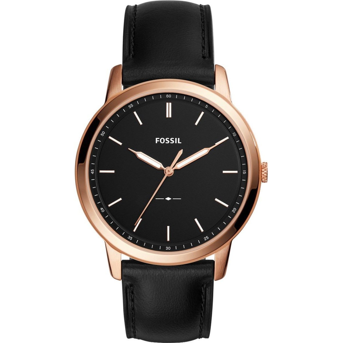 Fossil Men's FS5376 the Minimalist Black Leather Watch