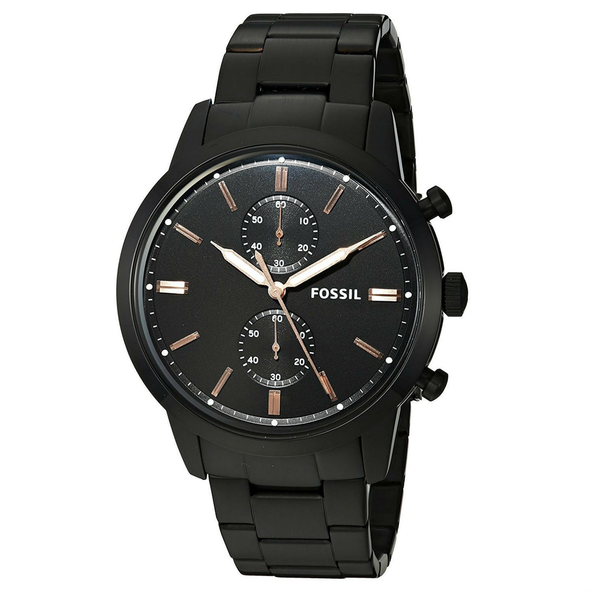 Fossil Men's FS5379 Townsman Chronograph Black Stainless Steel Watch