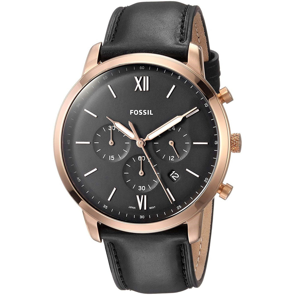 Fossil Men's FS5381 Neutra Chronograph Chronograph Black Leather Watch