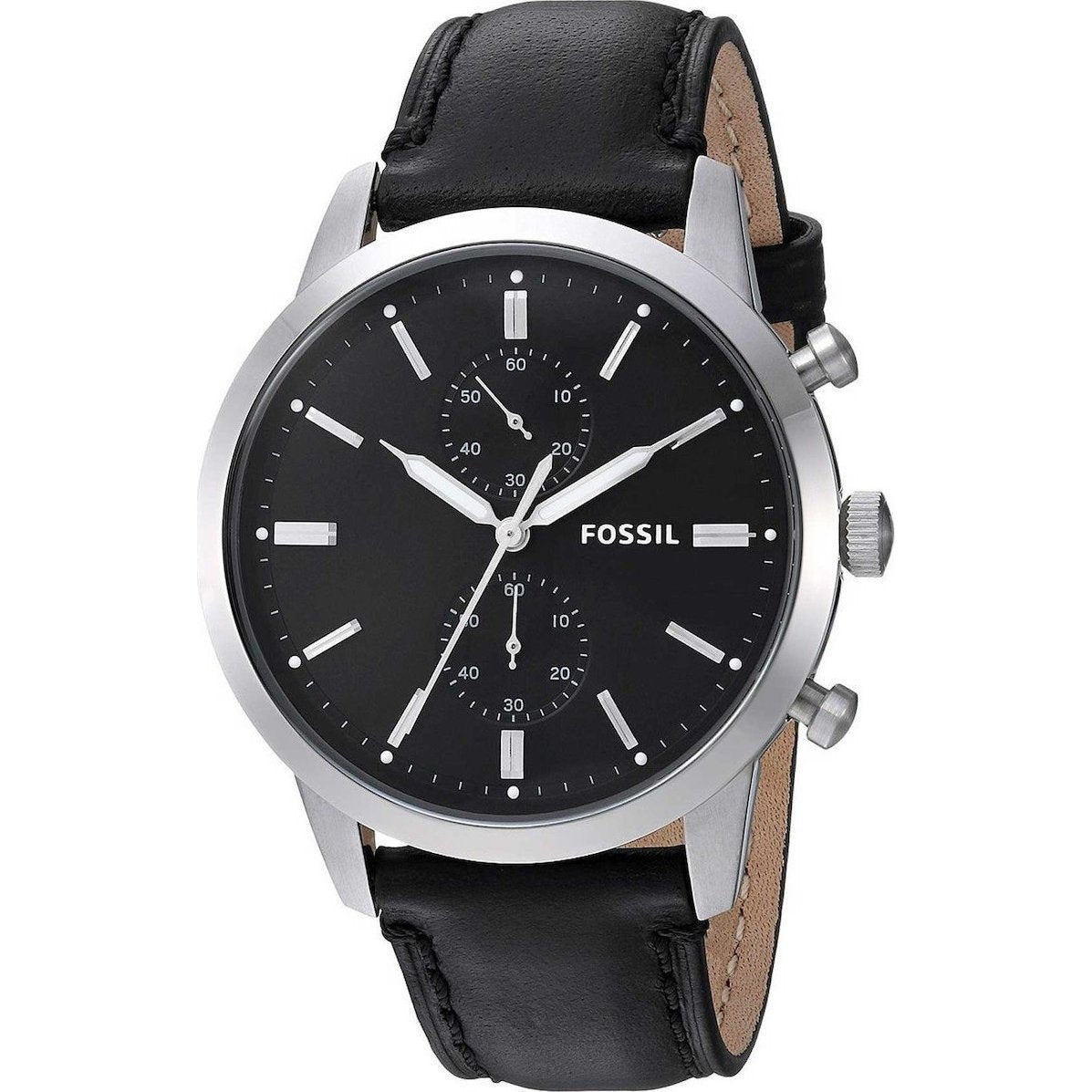 Fossil Men's FS5396 Townsman Chronograph Black Leather Watch