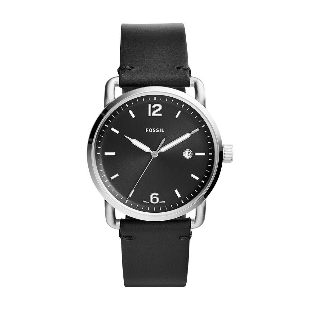 Fossil Men's FS5406 The Commuter Black Leather Watch