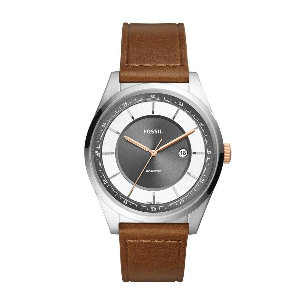 Fossil Men's FS5421 Mathis Brown Leather Watch
