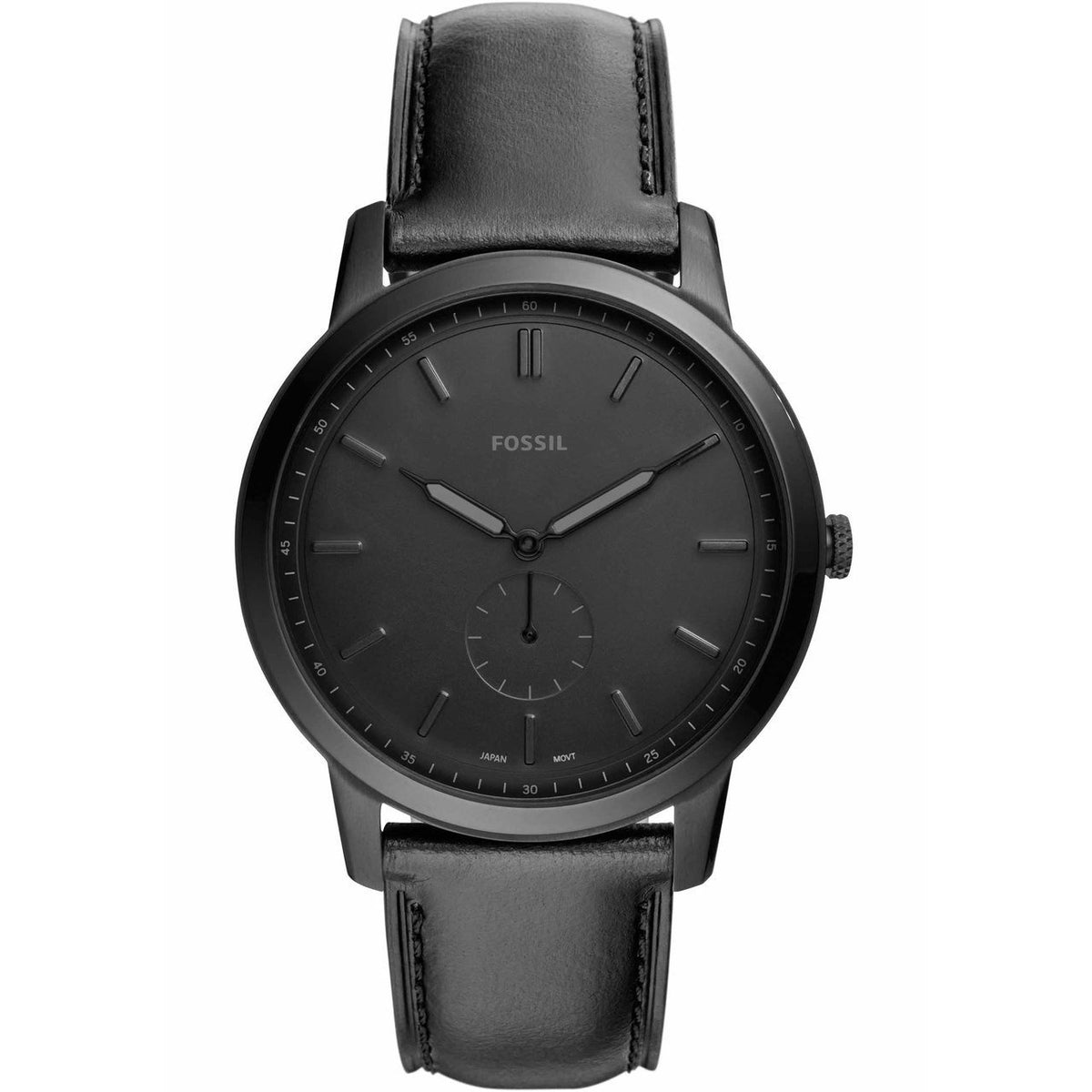 Fossil Men's FS5447 The Minimalist Black Leather Watch