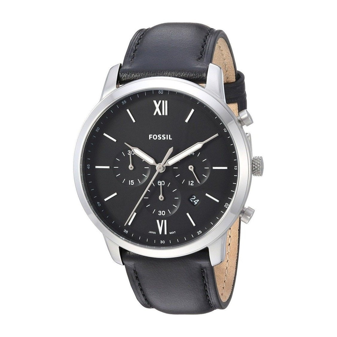 Fossil Men's FS5452 Neutra Chronograph Chronograph Black Leather Watch