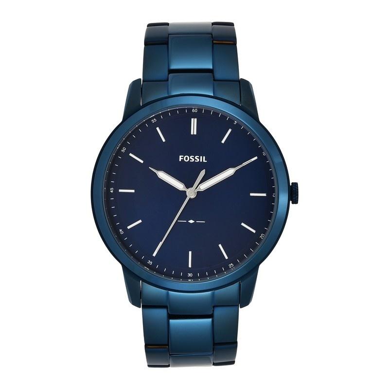 Fossil Men's FS5461 The Minimalist 3H Blue Stainless Steel Watch