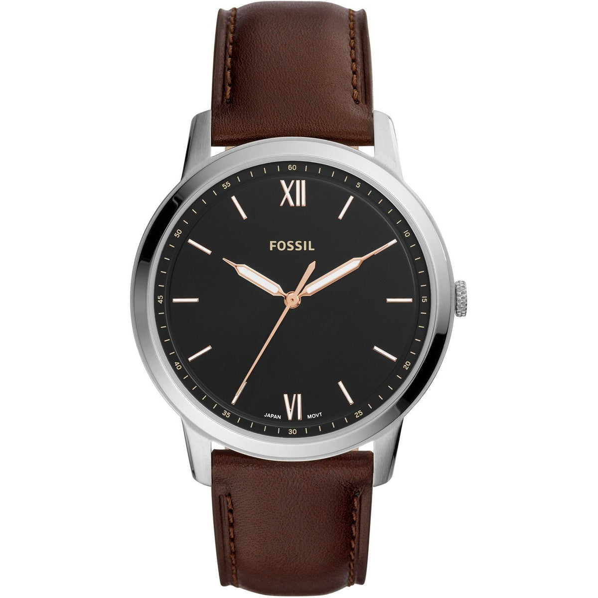 Fossil Men's FS5464 The Minimalist Brown Leather Watch