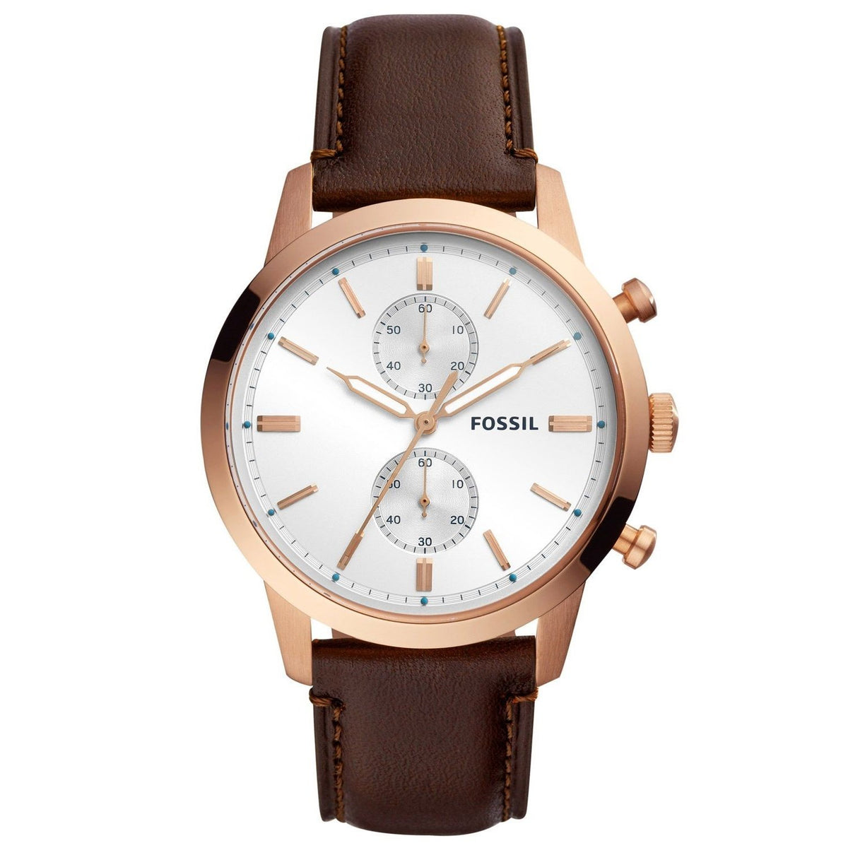 Fossil Men's FS5468 Townsman Chronograph Brown Leather Watch