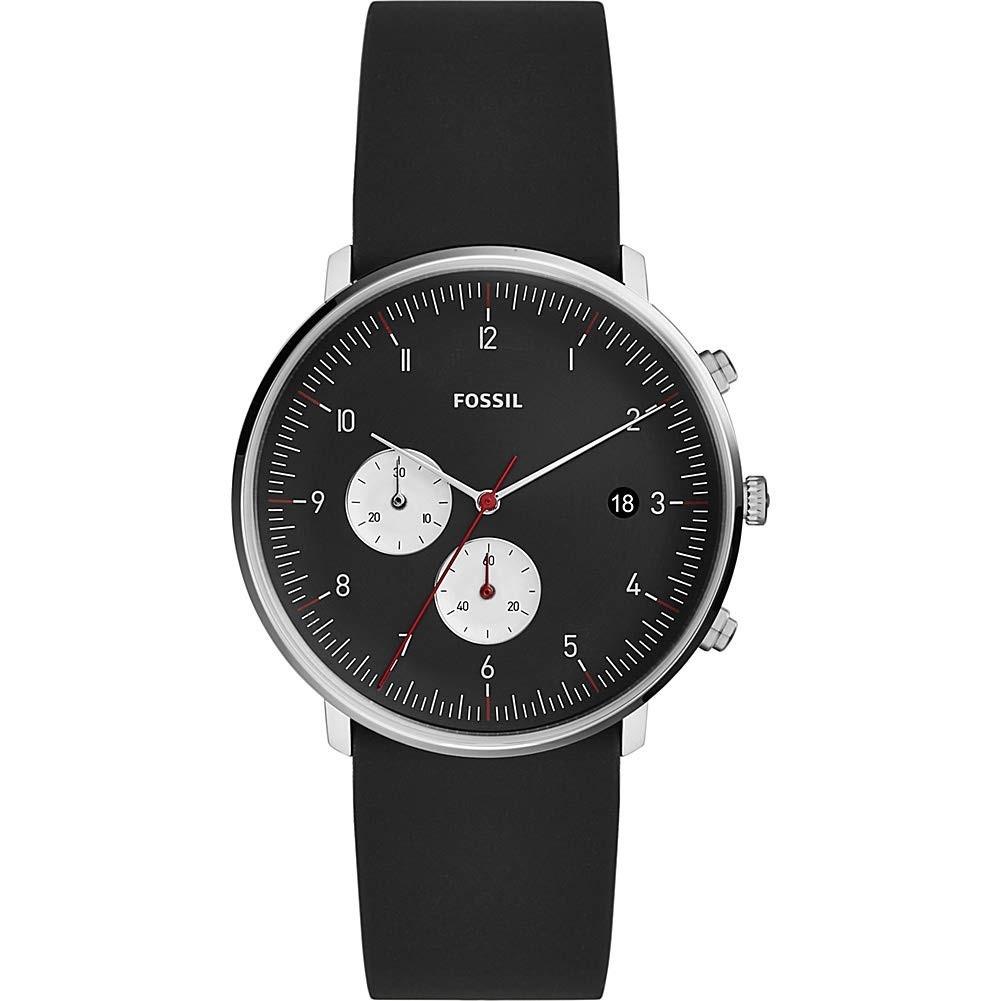 Fossil Men's FS5484 Chase Chronograph Black Silicone Watch