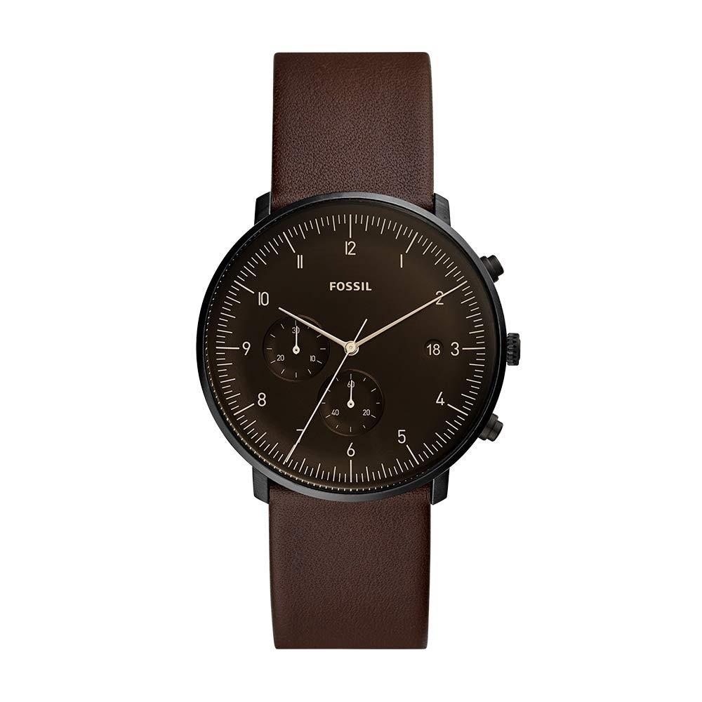 Fossil Men's FS5485 Chase Chronograph Brown Leather Watch