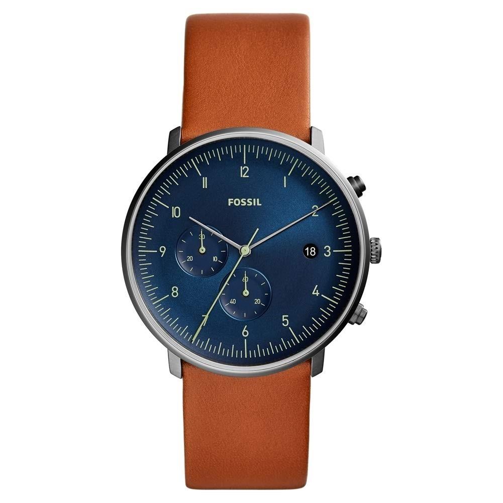 Fossil Men's FS5486 Chase Chronograph Brown Leather Watch