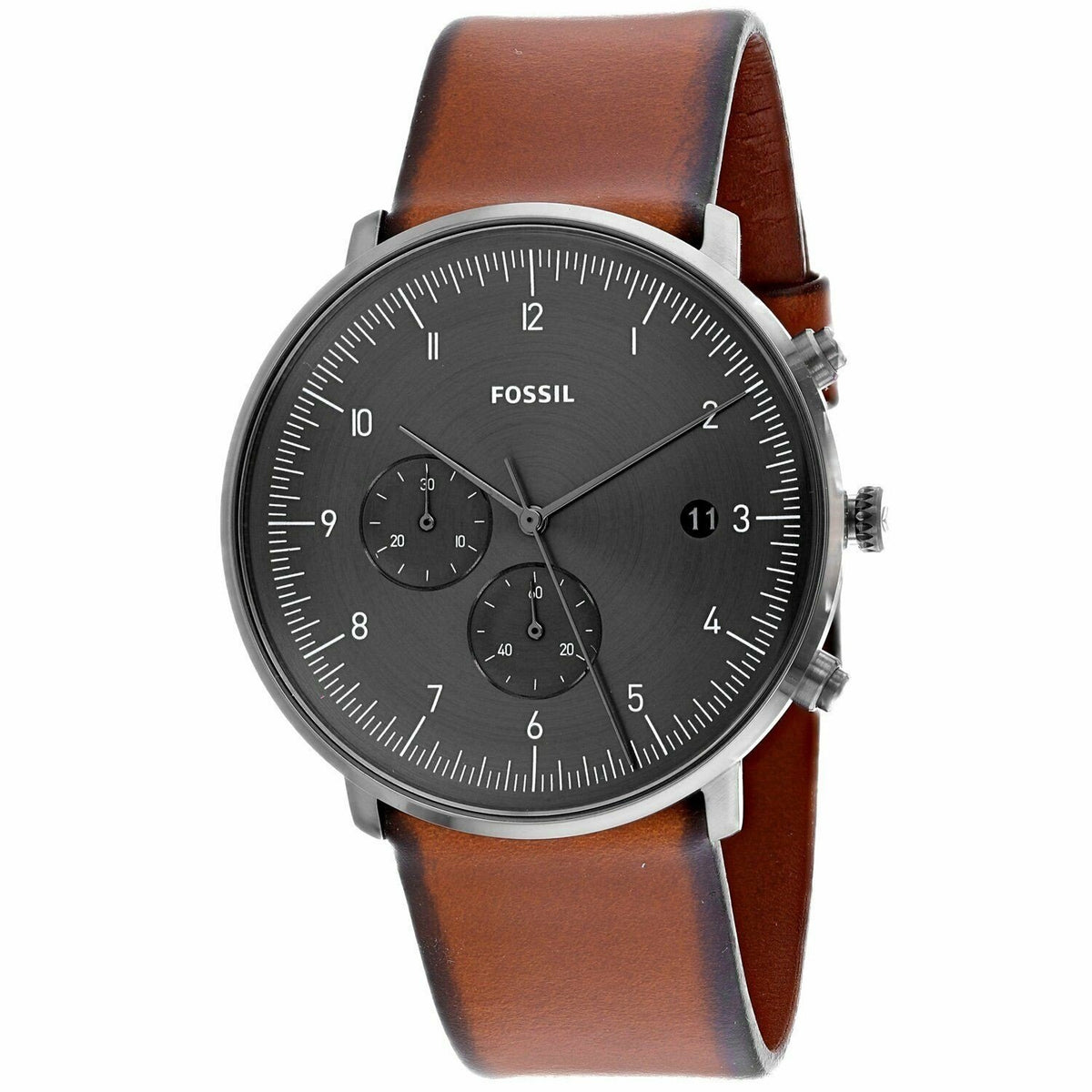 Fossil Men's FS5517 Chase Chronograph Brown Leather Watch